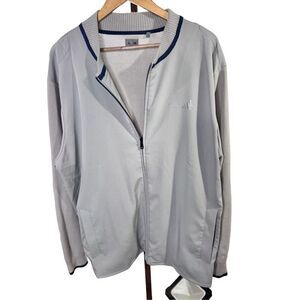 Adidas grey lightweight zip up jacket sz XL